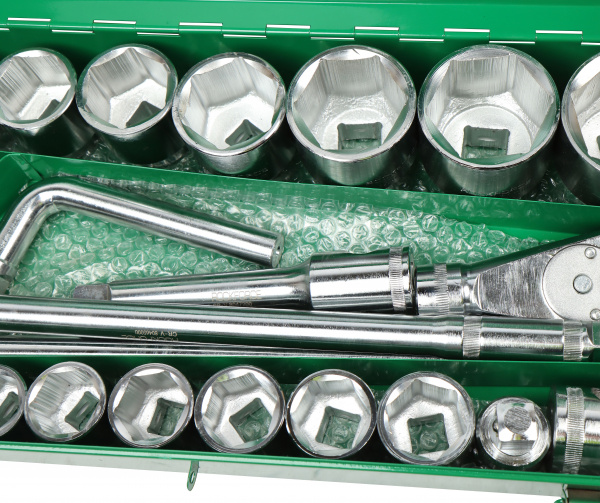 Набор торцевых головок RF-68263-5: 3/4"DR 6-гранных 17-50мм 1"DR 55-60мм 26пр. ROCKFORCE /1 Набор торцевых головок RF-68263-5: 3/4"DR 6-гранных 17-50мм 1"DR 55-60мм 26пр. ROCKFORCE /1