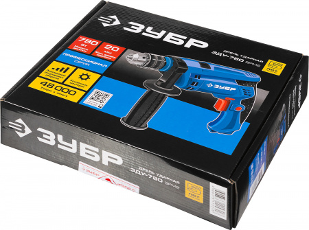 ЗУБР 780 Вт, 13 мм, ударная дрель, Профессионал (ЗДУ-780 ЭРМ2)