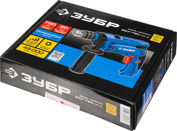 ЗУБР 780 Вт, 13 мм, ударная дрель, Профессионал (ЗДУ-780 ЭРМ2)