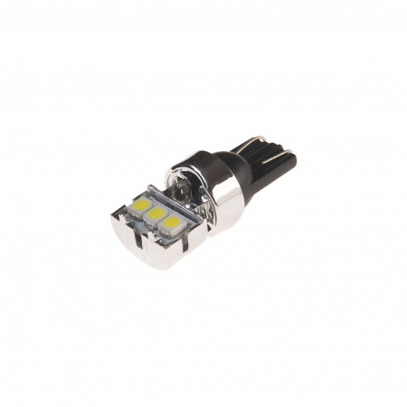 Автолампа T10W (W2,1x9,5d) 3 SMD 2835WHITE 6000K 54лм 12V MEGAPOWER /10 /100 OLD