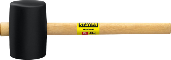 STAYER 900 г, чёрная резиновая киянка (20505-90)