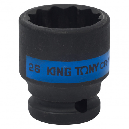 Головка торцевая ударная двенадцатигранная 1/2", 26 мм KING TONY 453026M Головка торцевая ударная двенадцатигранная 1/2", 26 мм KING TONY 453026M