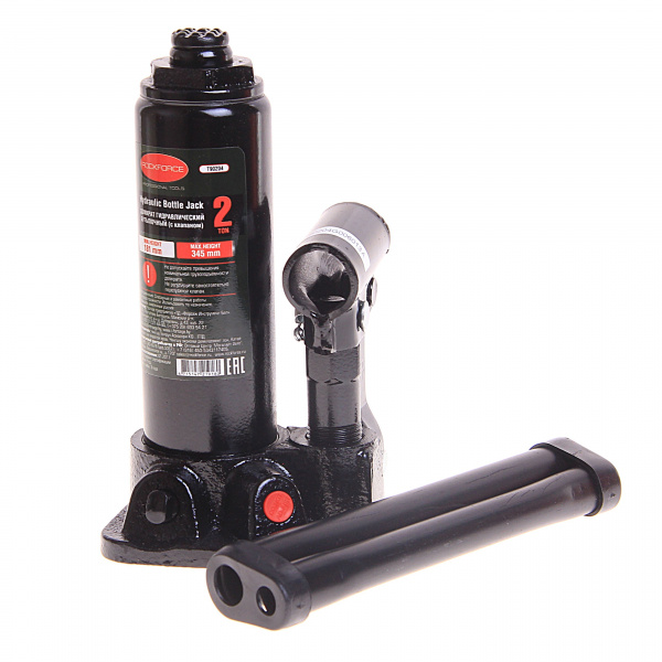 Домкрат гидравлический RF-T90204 бутылочный с клапаном 2т (выс.подъема 150-278мм) ROCKFORCE /1/6 Домкрат гидравлический RF-T90204 бутылочный с клапаном 2т (выс.подъема 150-278мм) ROCKFORCE /1/6