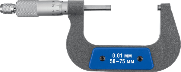 ЗУБР МК 75, 50 - 75 мм, гладкий механический микрометр, Профессионал (34480-75)