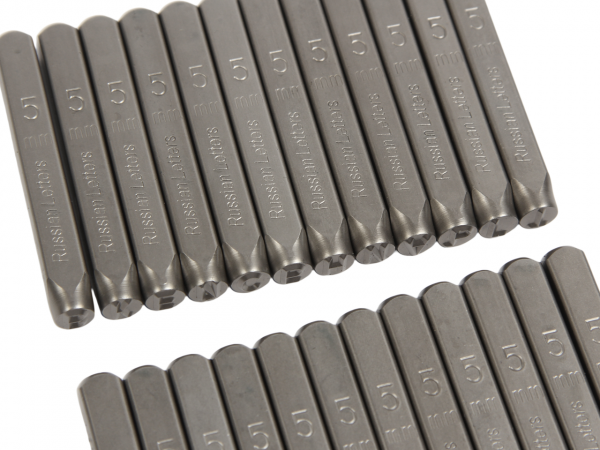 JTC Клейма буквенные кириллица 5мм (HRC 60+-2град. DIN 1451) JTC