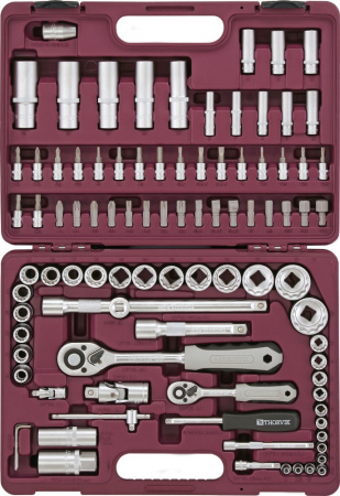 UTS0094/12 Набор инструмента универсальный 1/4", 1/2"DR с головками торцевыми 12-гранными, 94 предмета