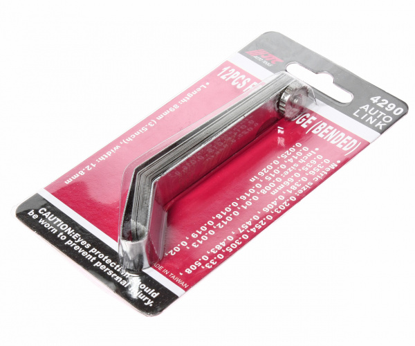 JTC Набор щупов 0.203-0.66мм (0.008"-0.026") изогнутых для установки зазора 12шт. JTC