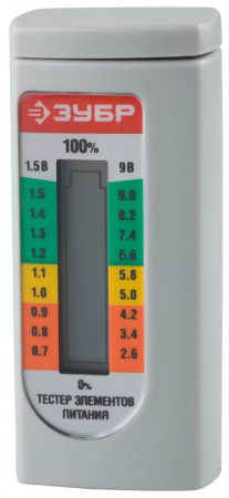 ЗУБР тестер уровня заряда батареек (59260)