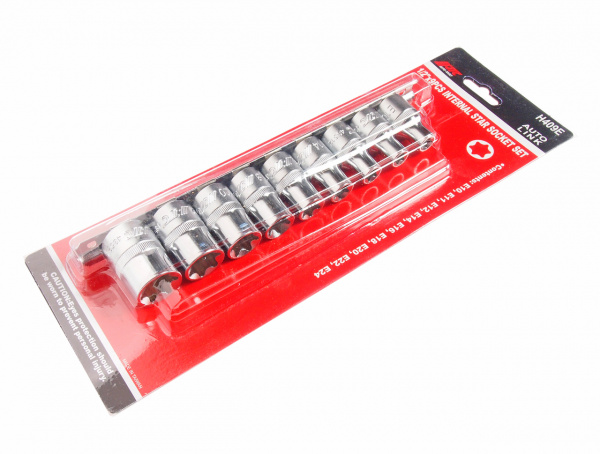 JTC Набор головок торцевых 1/2" TORX Е10-Е24 9 предметов JTC JTC Набор головок торцевых 1/2" TORX Е10-Е24 9 предметов JTC