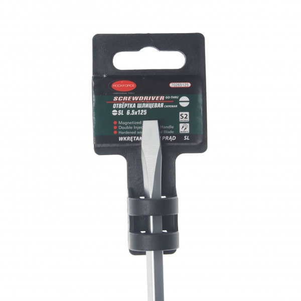 Отвертка RF-70265125 шлицевая силовая SL6.5х125мм ROCKFORCE /1