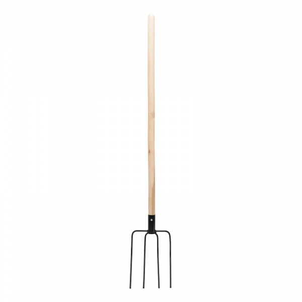 Вилы 4 - х рогие, сенные, 210х310х1400 мм, деревянный черенок, Россия, Сибртех