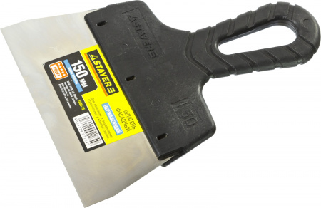 STAYER PROFlat, 150 мм, пластиковая ручка, нержавеющий фасадный шпатель, Professional (1008-15)