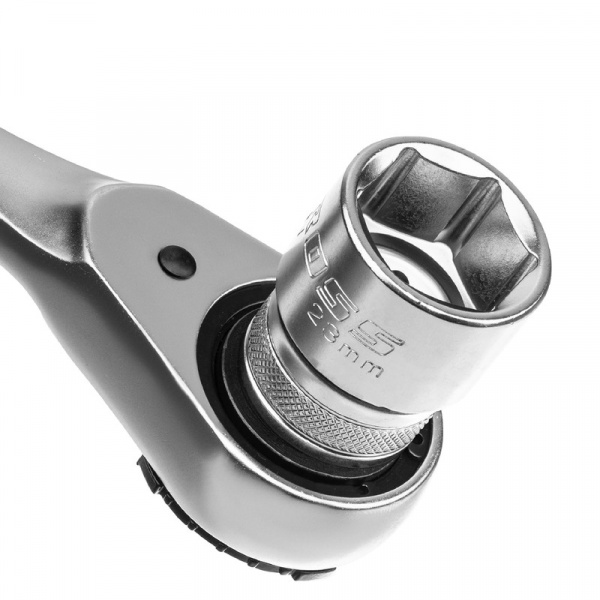 Набор торцевых головок, трещотка 120 зубьев, 1/2", CrV, 36 предметов Gross Набор торцевых головок, трещотка 120 зубьев, 1/2", CrV, 36 предметов Gross