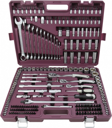 TS217 Набор инструмента универсальный 1/4", 3/8", 1/2"DR, 217 предметов TS217 Набор инструмента универсальный 1/4", 3/8", 1/2"DR, 217 предметов