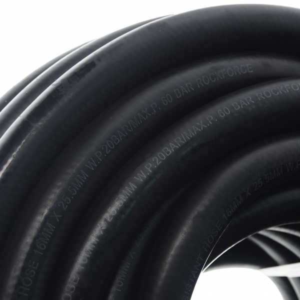 Шланг RF-AHC-55/2D резиновый армированый бензо-маслостойкий 16х25.5ммх20м(раб.давл.20bar,max60bar,-30C°+70C°,DIN20018) ROCKFORCE /1