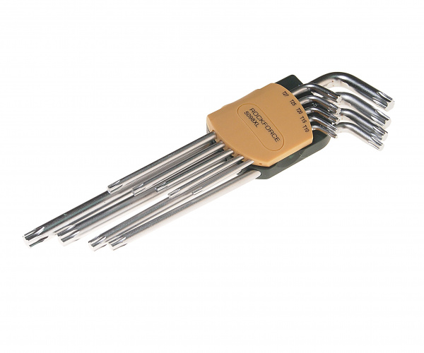 Набор ключей TORX  RF-5098XL: экстрадлинных Т10-Т50 9пр.  на пласт. держат. ROCKFORCE /1/10/50 Набор ключей TORX  RF-5098XL: экстрадлинных Т10-Т50 9пр.  на пласт. держат. ROCKFORCE /1/10/50