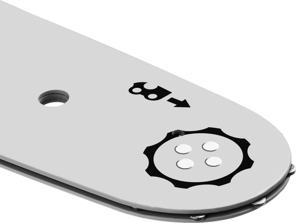 ЗУБР тип 4, шаг 3/8″, паз 1.3 мм, 35 см, шина для электро и бензо пил (70204-35)