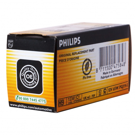 Автолампа H9 (65) PGJ19-5 12V PHILIPS /1/50
