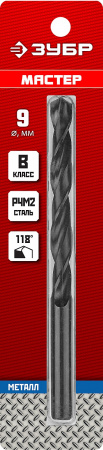 ЗУБР 9.0 х 125 мм, сталь Р4М2, класс В, сверло по металлу (29605-9)