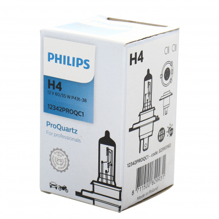Автолампа H4 (60/55) P43t-38  ProQ12V PHILIPS /1/10/