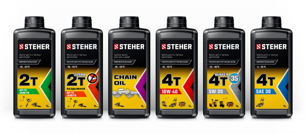STEHER 2T-HP, 1 л, минеральное масло для 2-тактных двигателей (76003-1)
