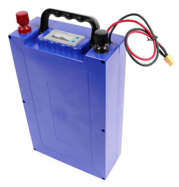 Аккумулятор литий-ионный TECHNIK-MESSER 60В 16000мАч BMS100A 292х185х82 XT60 (вольтметр с термодатчиком)