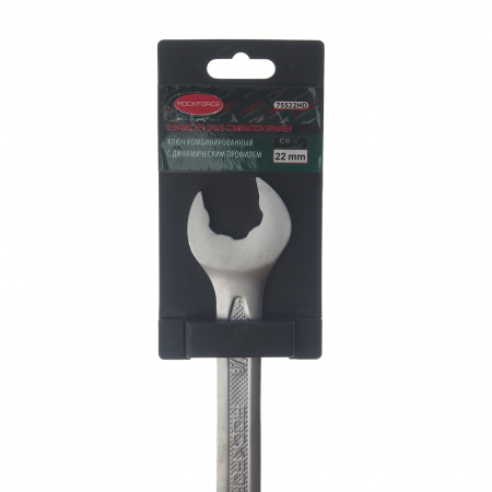 Ключ комбинированный 22мм RF-75522HD с динамическим профилем на пластиковом держателе ROCKFORCE /1/10
