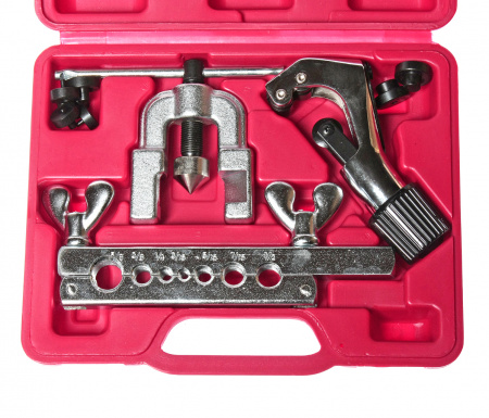 JTC Набор инструментов для резки и развальцовки трубок дюймовые размеры 9 предметов в кейсе JTC