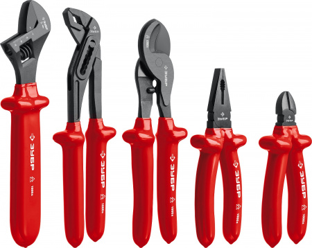 ЗУБР 12 предм., Набор диэлектрического губцевого инструмента, Профессионал (2214-H12)