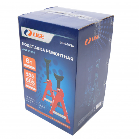 Подставка ремонтная 6т (выс. подъема 386-605мм) (к-т 2шт) LG-94924 LIGE /1/3