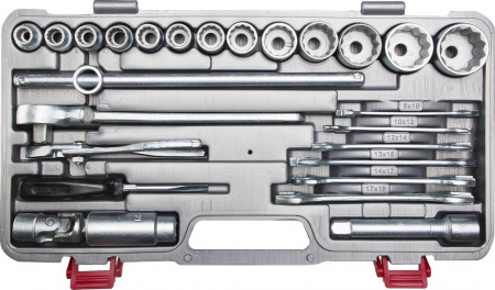 НИЗ ″АВТОМОБИЛИСТ″, 26 шт, 1/2″, набор слесарно-монтажного инструмента в пластиковом кейсе (27625-H26) НИЗ ″АВТОМОБИЛИСТ″, 26 шт, 1/2″, набор слесарно-монтажного инструмента в пластиковом кейсе (27625-H26)