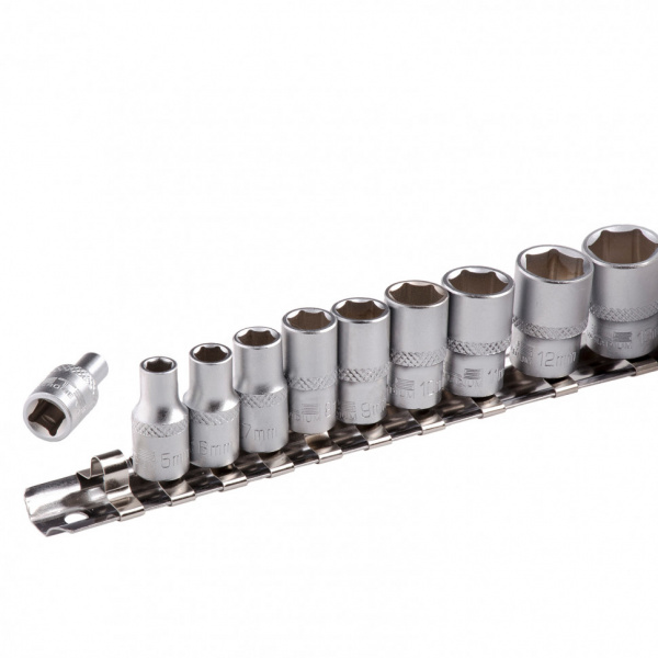 Набор торцевых головок, 1/4, шестигранные, CrV, 10 шт, 4-13 мм Stels Набор торцевых головок, 1/4, шестигранные, CrV, 10 шт, 4-13 мм Stels