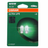 Автолампа W5W (W2.1*9.5d) ULTRA LIFE (блистер, 2шт) 12V OSRAM /1/10/50/200