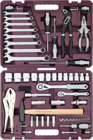 TS072 Набор инструмента универсальный 1/4", 1/2"DR, 72 предмета TS072 Набор инструмента универсальный 1/4", 1/2"DR, 72 предмета
