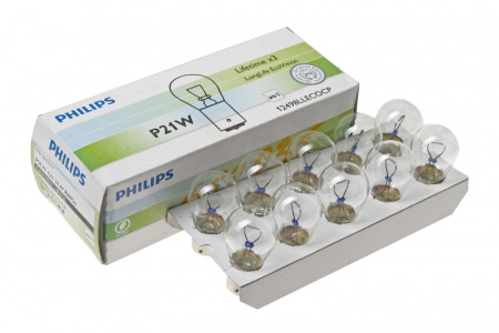 Автолампа P21W (BA15s) LongLife EcoVision 12V PHILIPS /10/200