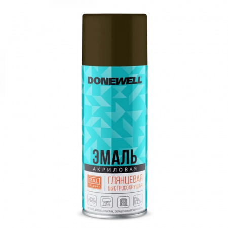 Эмаль аэроз. акриловая хаки глянцевая RAL6014 520мл Donewell DW-A6014 (12)
