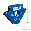 ЗУБР УМ-3, 34 кг, Угольник магнитный для сварочных работ, Профессионал (40050-34)