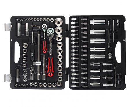 JTC Набор головок торцевых,бит и бит-головок 1/4",1/2" 12-гранных 110 предметов в кейсе JTC JTC Набор головок торцевых,бит и бит-головок 1/4",1/2" 12-гранных 110 предметов в кейсе JTC