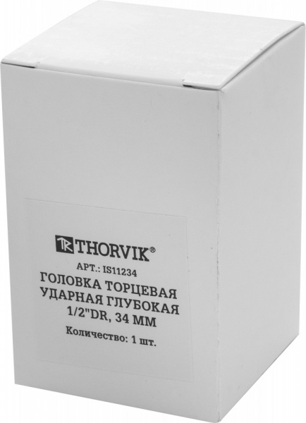 IS11234 Головка торцевая ударная глубокая 1/2"DR, 34 мм IS11234 Головка торцевая ударная глубокая 1/2"DR, 34 мм