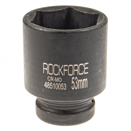 Головка торцевая  53мм 1" 6-гранная ударная удлиненная L=88мм ROCKFORCE RF-48510053 /1/20 Головка торцевая  53мм 1" 6-гранная ударная удлиненная L=88мм ROCKFORCE RF-48510053 /1/20