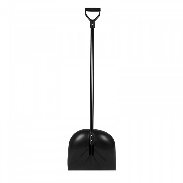 Лопата для уборки снега пластиковая, 385 х 410 х 1350 мм, алюминиевый черенок, Россия, Сибртех