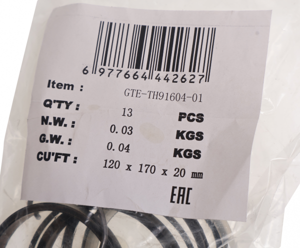 GTE Ремкомплект для домкрата GTE-TH91604 (01) прокладки и уплотнения GTE