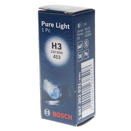 Автолампа H3 (55) PK22s STANDART PURE LIGHT 12V BOSCH /1