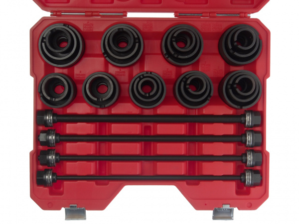 JTC Набор инструментов для демонтажа/монтажа сайлентблоков внутр. d=24-72мм универсальный 29 пр. JTC JTC Набор инструментов для демонтажа/монтажа сайлентблоков внутр. d=24-72мм универсальный 29 пр. JTC