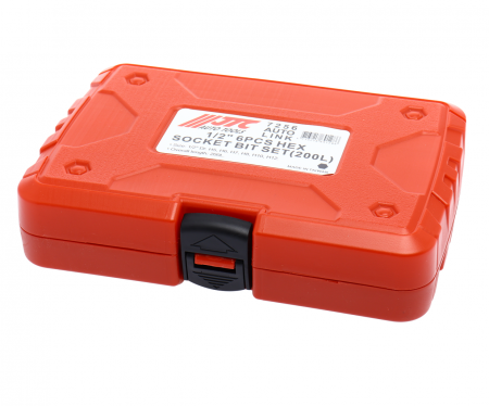 JTC Набор головок торцевых и насадок 1/2" 6-ти гранных H5-H12 удлиненные 6 предметов в кейсе JTC