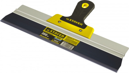 STAYER PROFlat, 350 мм, усиленная алюминиевая направляющая, двухкомпонентная ручка, анодированный, фасадный шпатель, Professional (10045-35)