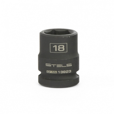 Головка ударная шестигранная, 18 мм, 1/2, CrMo Stels