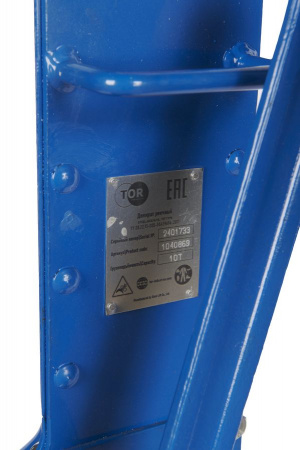 Домкрат реечный TOR ДР 10000 10 т с обрезиненной ручкой