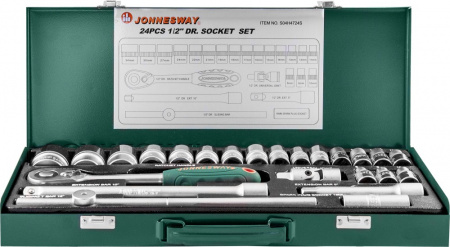 S04H4724S Набор головок торцевых 1/2"DR, 8-34 мм, 24 предмета