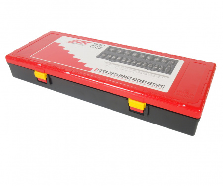 JTC Набор головок торцевых 1/2" 6-ти гранных 08-32мм ударных 22 предмета в кейсе JTC